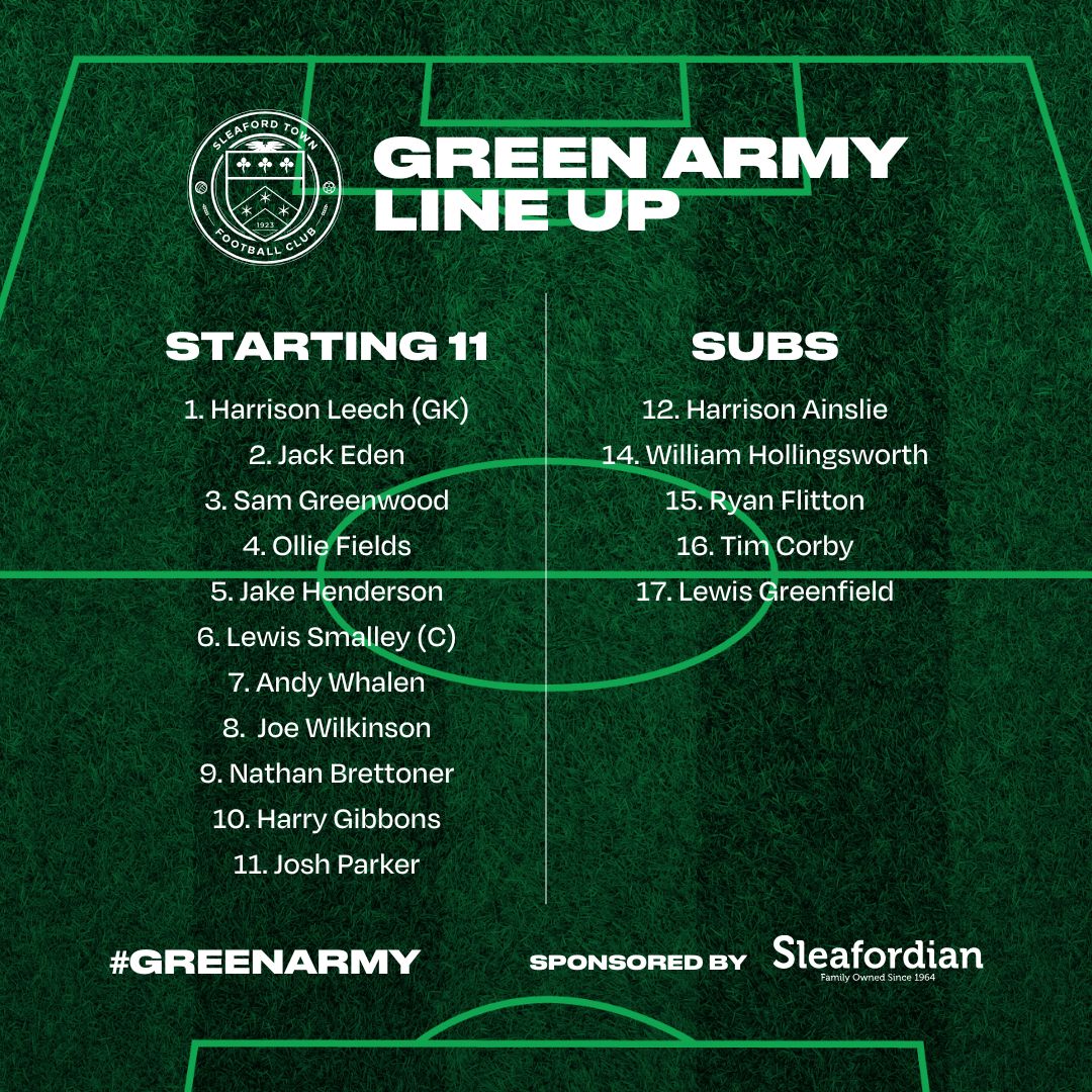 👉 Here's how the Greens shape up for this afternoon's clash with <a href="/BourneTownFC/">Bourne Town FC</a>... ⤵️