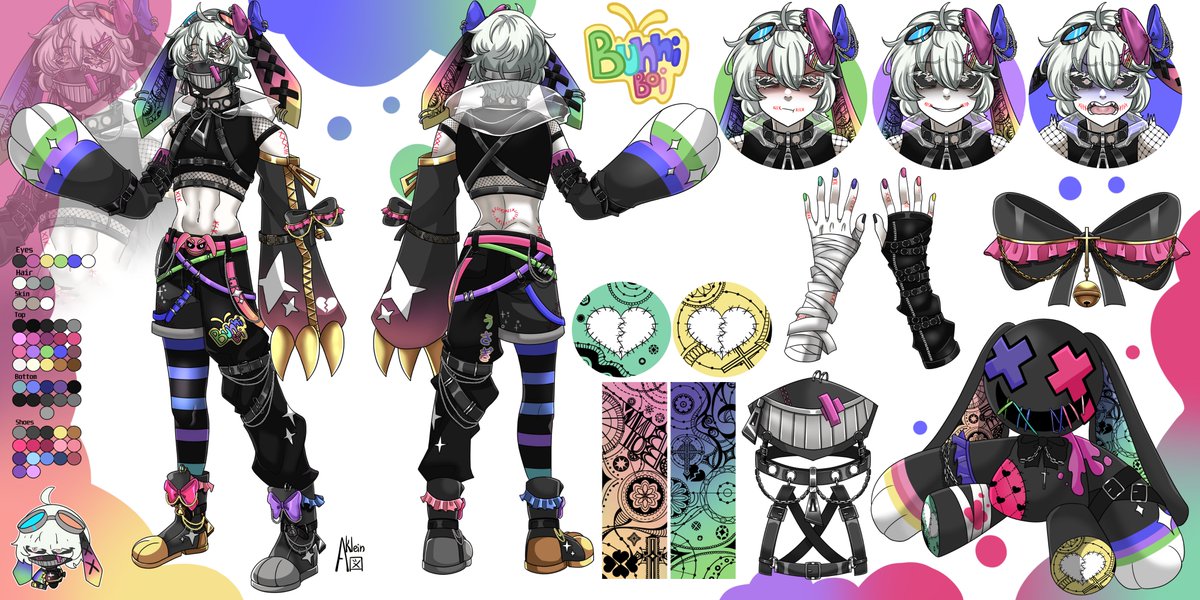 🎀⛓️Kimo Ref Sheet⛓️🎀

🎨 Art Tag: #illKimo
✨ Ref/Design: <a href="/AlexKleinIlus/">SakiDiVarlos ❀ COMMISSIONS OPEN ❀</a> 
#Vtuber | #VtuberDebut