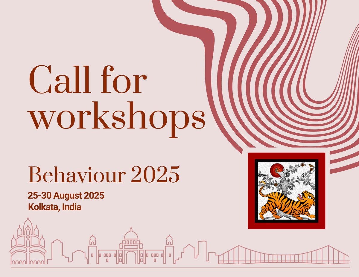 Call for #behaviour2025 workshops
Proposal submission deadline: January 15
Types:
Pre-conference: August 23-24
During conference: lunchtime sessions
Post-conference: August 30 post-lunch

behaviourindia2025.in/index.html

#AnimalBehavior 
#ScienceConference 
#ECRChat