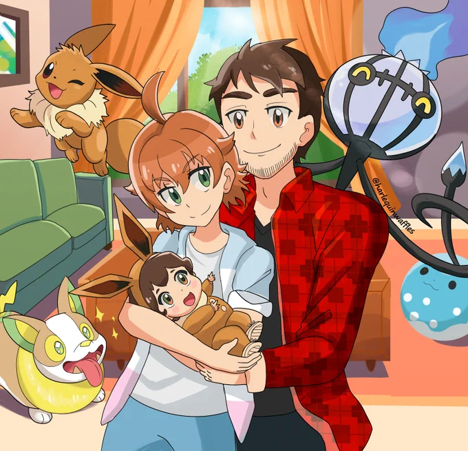 Welcome to the familiy! Commission done for rileyy20 on Instagram. #pokemon #commission #eevee #yamper #chandelure