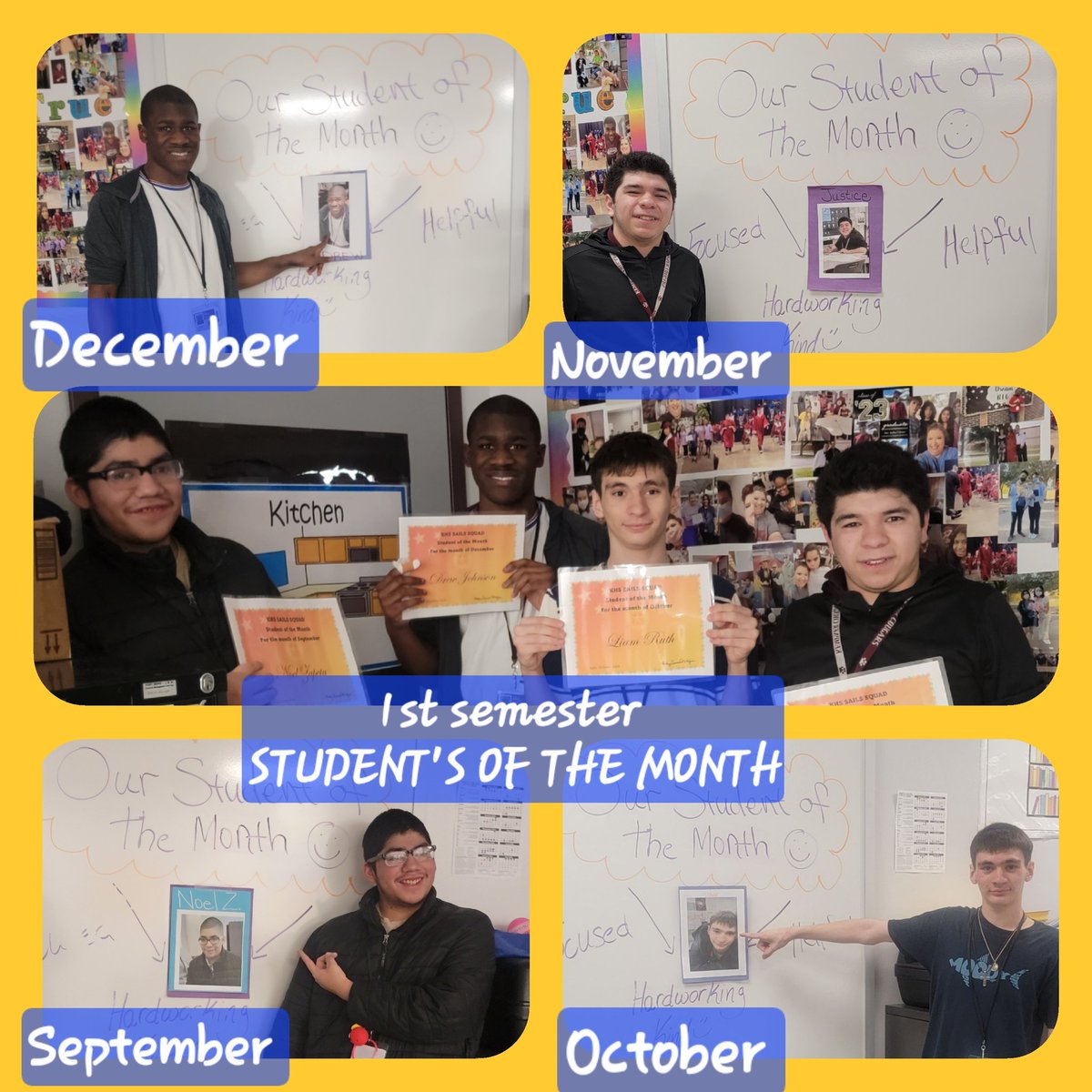 KHS_BestBuddies's tweet photo. Here is to a wonderful and relaxing break Cougs!!! These guys went over and beyond this semester... way to go!!! We are so proud of you #kindcougar #hardworker #focused #helpful #landofsunshineandgreatness #studentsofthemonth #1stsemester #leadthepac @FBISDStuSupport https://t.co/lBFf1WuRB4