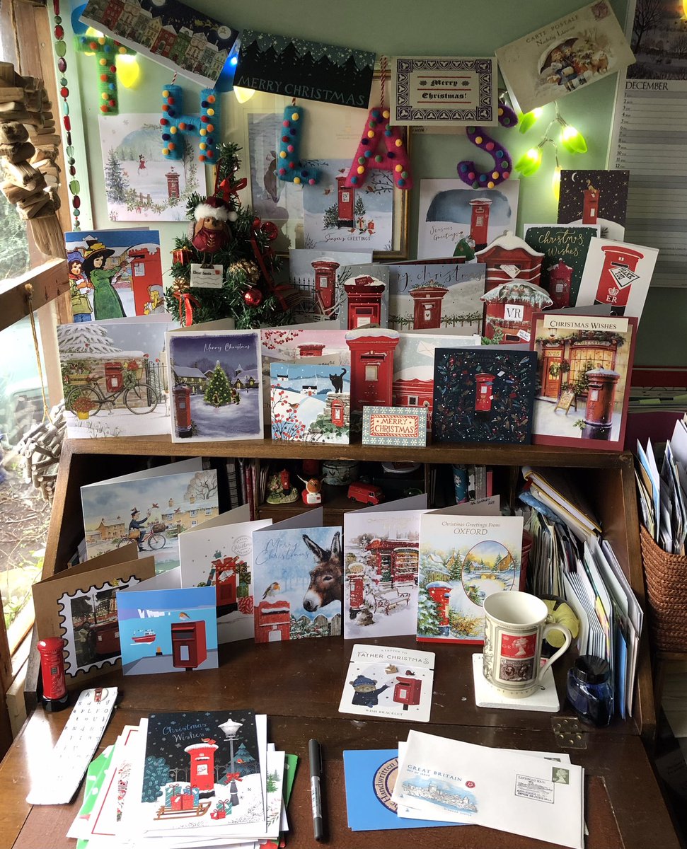 letterappsoc's tweet photo. Happy #PostboxSaturday from the #LetterWritingShed! Thank you from the bottom of my heart for all the beautiful Christmas cards that have arrived at THLAS HQ these last few weeks. You are the kindest loveliest lot. #Christmas #DeskGallery (No.1) ๐ฅฐ๐ฎ๐๐ https://t.co/57bbO31Jwk