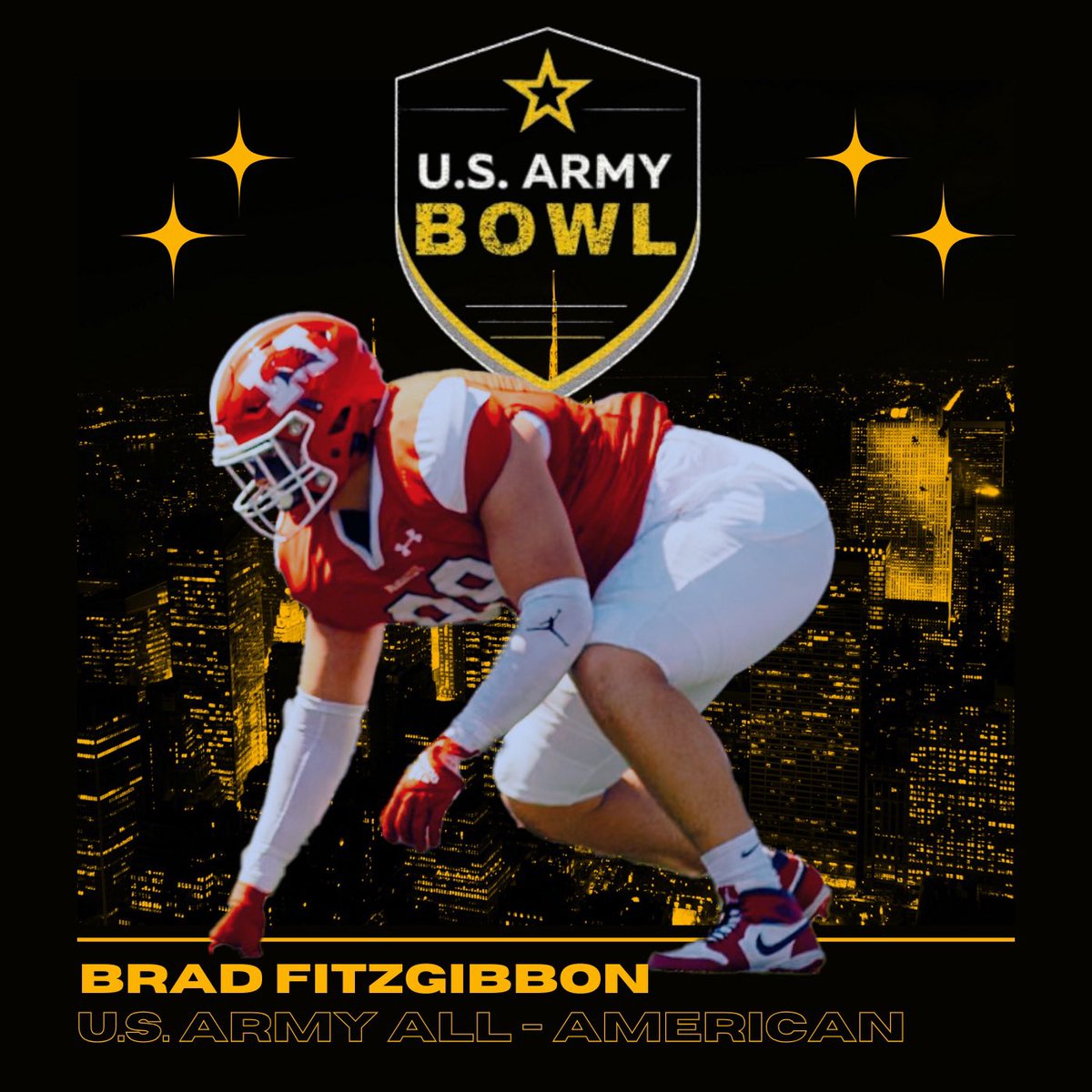 Marist Football (@redhawkfb) on Twitter photo π¨π¨π¨π¨π¨π¨π¨π¨π¨π¨π¨π¨π¨
Senior Defensive Lineman Brad Fitzgibbon was honored this year by being named a U.S. Army All-American.
Brad, along with some of the top players from across the country will compete tonight in Texas! Tune into the game at 8:00 PM on Marquee Network! π¨π¨π¨π¨π¨π¨π¨π¨π¨π¨π¨π¨π¨
Senior Defensive Lineman Brad Fitzgibbon was honored this year by being named a U.S. Army All-American.
Brad, along with some of the top players from across the country will compete tonight in Texas! Tune into the game at 8:00 PM on Marquee Network!