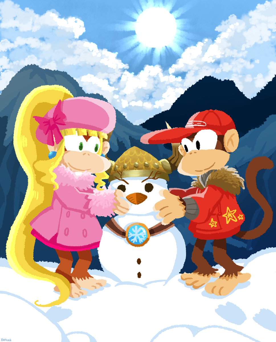 Just a holiday-themed art for now, enjoy! #donkeykongcountry #DonkeyKong