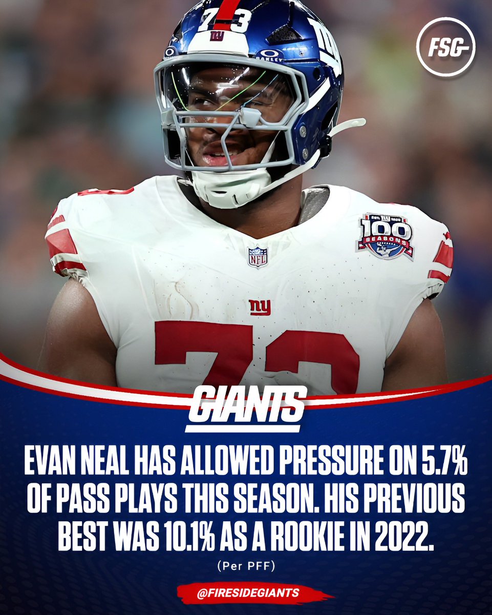 Do you think Evan Neal is finally starting to turn a corner?🧐 #Giants100