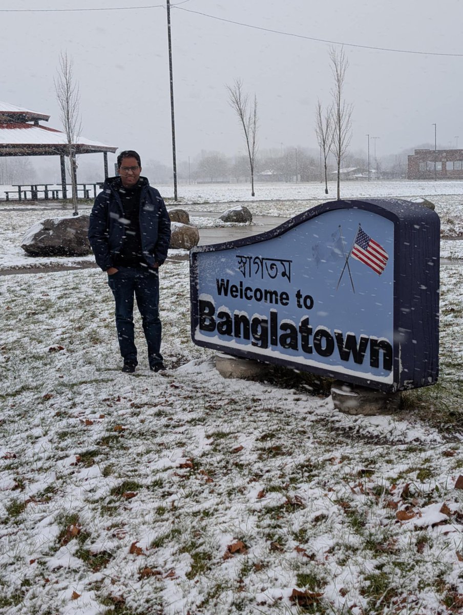 Snowy day in Banglatown, Detroit!