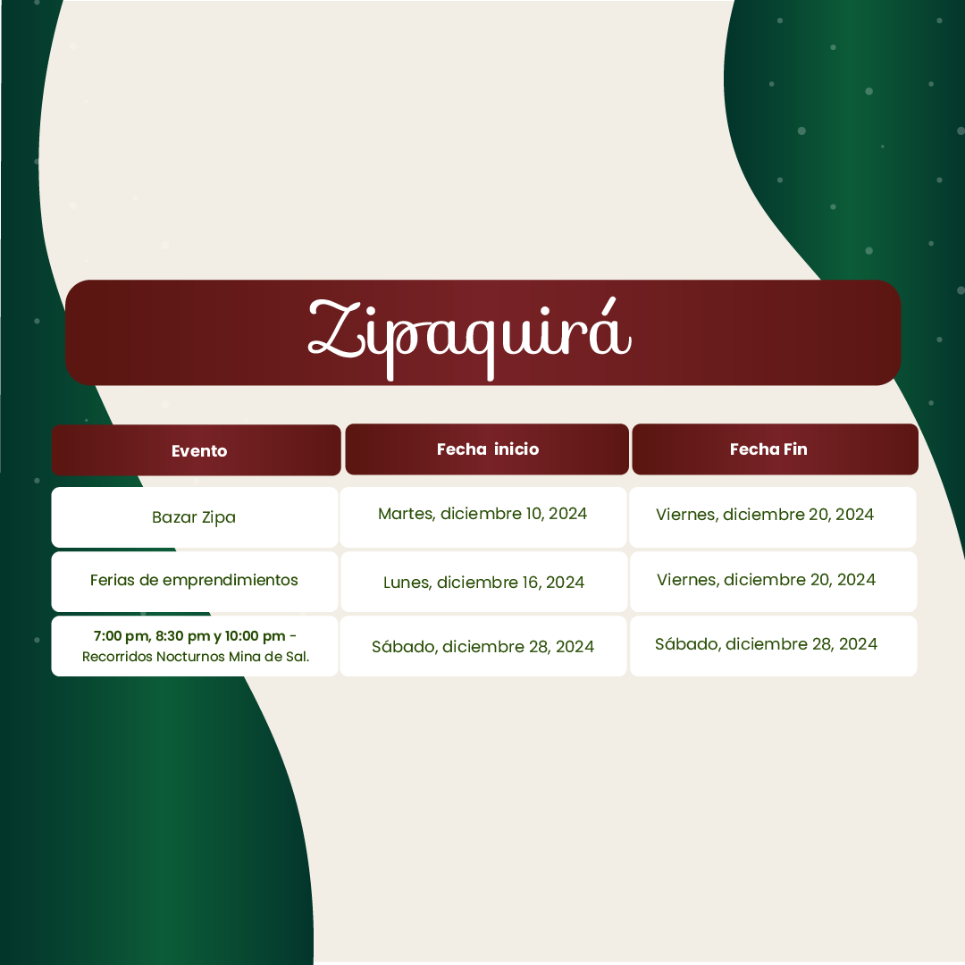 Asocentro_'s tweet photo. Vive unas fiestas diferentes en Zipaquirá, el lugar perfecto para disfrutar de la Navidad con familia y amigos.

🎄 Pasea por el bazar navideño, apoya la feria de emprendimientos locales y maravíllate con los recorridos nocturnos en la imponente Mina de Sal.

#ZipaquiraMagico https://t.co/QUrHLyMmHQ