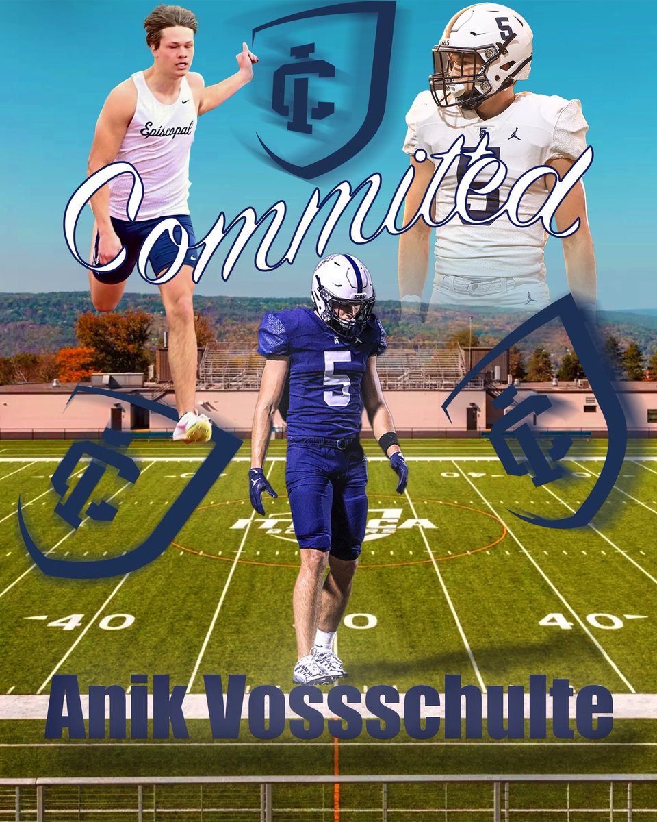 Ithaca Football &amp; Track 29' 🔵⚪️ I am excited to announce my commitment to Ithaca to continue my academic and athletic career. Thank you God for this journey alongside my parents, coaches, and trainers. Go Bombers! #OneBeat <a href="/CoachTerp_/">Mike Toerper</a> <a href="/Coach_Mi11er/">Andrew Miller</a> <a href="/EA1785_Football/">Episcopal Academy Football</a> <a href="/toddfairlie/">ToddFairlie</a>