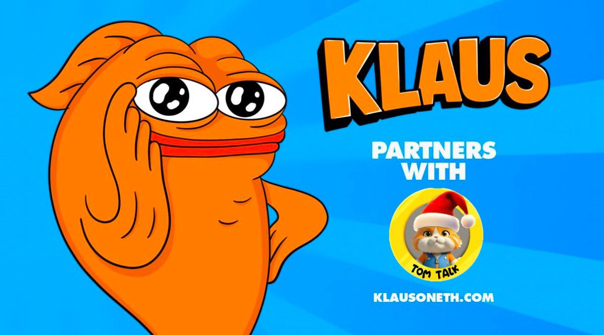 KlausEthereum's tweet image. Less talk, more action!

$KLAUS is now partnered with @Tomtalkofficial, the first talk to earn 
game on core blockchain! You can chat &amp;amp; listen to your favorite music while earning points using their mini app game on TG!