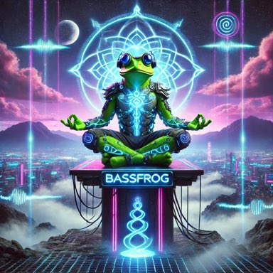 Bassfrog_sol's tweet photo. High above the neon jungle, Bassfrog finds his center. 

Cyberpunk vibes meet inner strength, because even legends need balance. 

Meditate, recalibrate, dominate. 🐸✨⚡ 

#BASSFROG #CyberpunkZen #FocusMode https://t.co/CPOcBbwCwP
