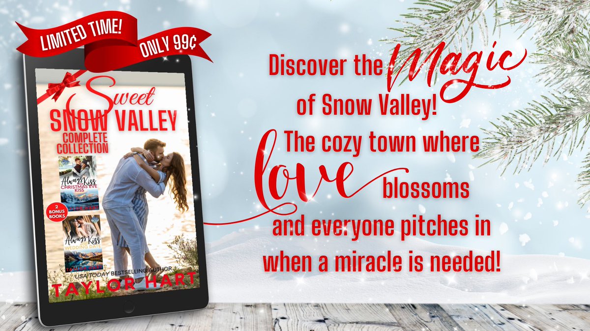 Take a much needed break from the Christmas hustle and bustle and dive into this 9 Book Sweet Snow Valley Collection! For a limited time you can grab it for only 99¢! 
amzn.to/3lCZtEZ