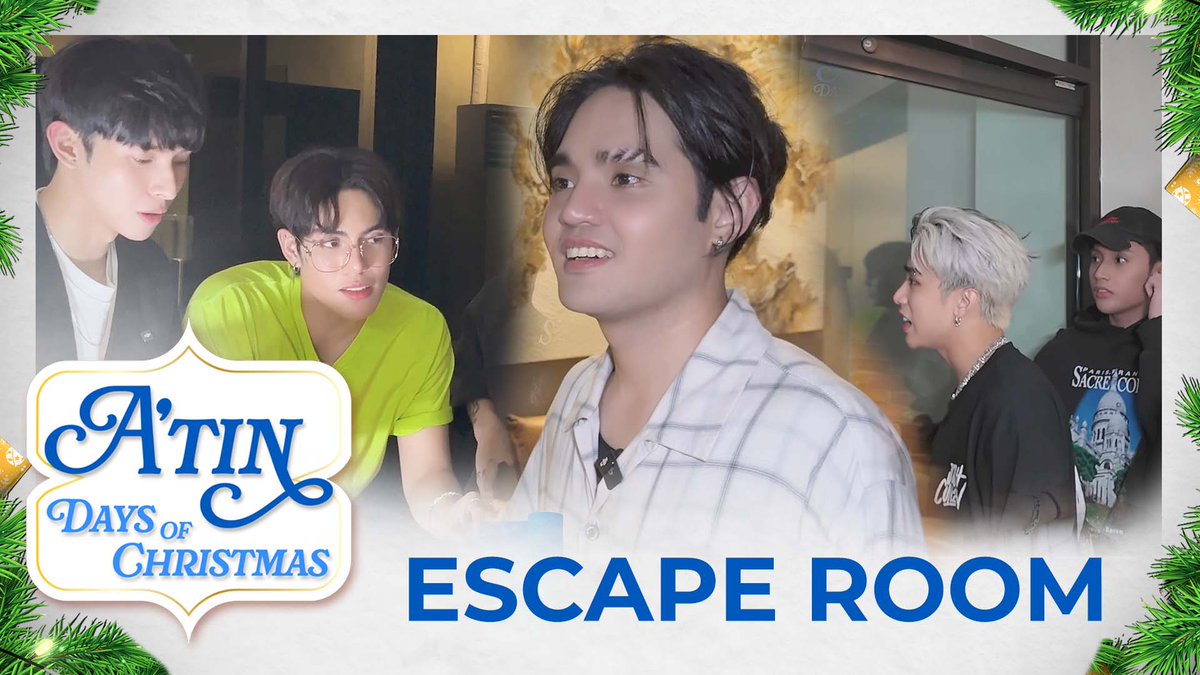 A’TIN DAYS OF CHRISTMAS 🎁

DAY 14 - ESCAPE ROOM 🫣

Watch it here
🔗 : youtu.be/hLHnYEK1Me0

#SB19 #ATinDaysOfChristmas