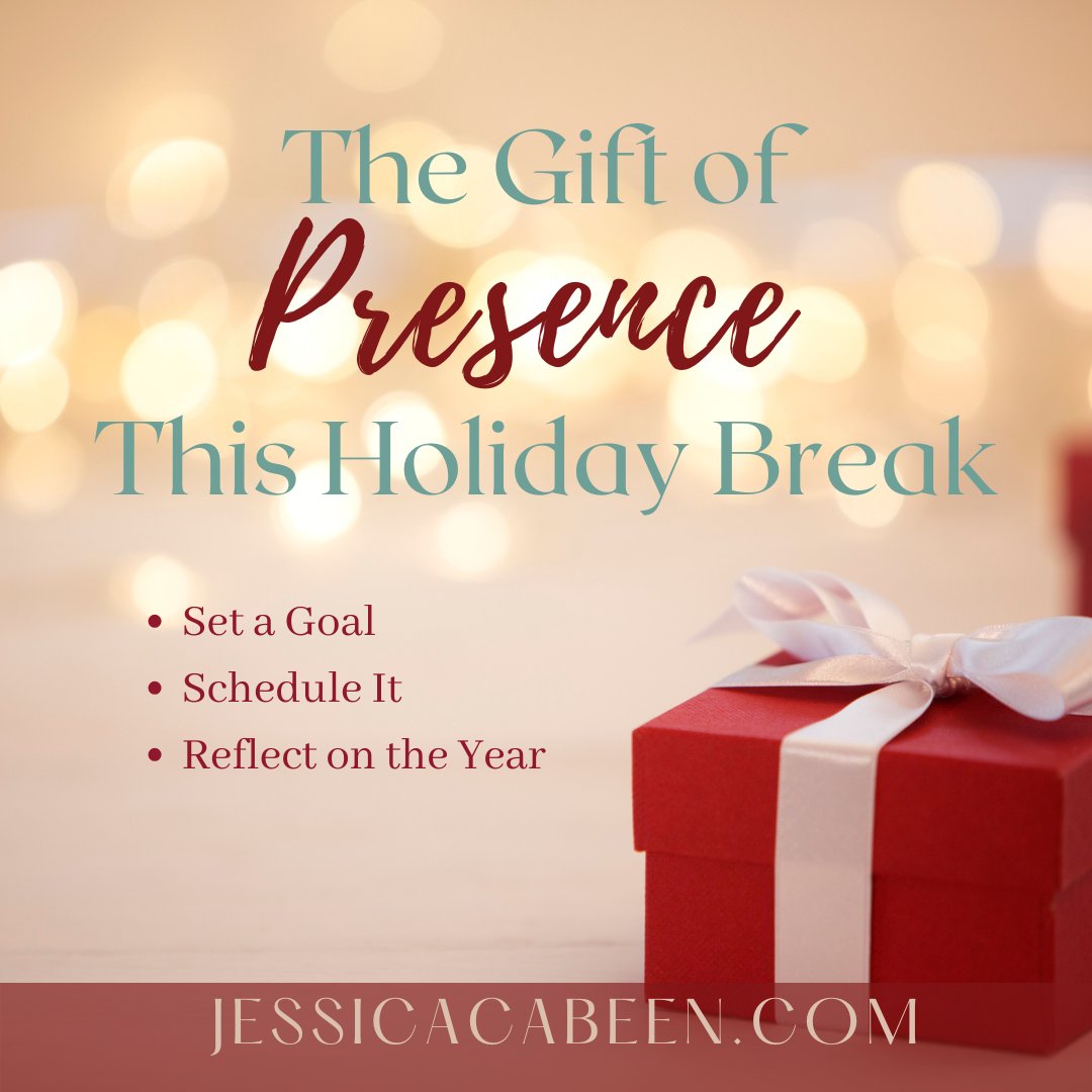 The Out of Office is on—now what?
As high-achieving leaders, slowing down can feel… unsettling. My latest blog shares 3 ways to embrace the gift of presence this holiday break. 🎁

✨ Set goals
✨ Schedule self-care
✨ Reflect on 2024
Read more: jessicacabeen.com/the-gift-of-pr…