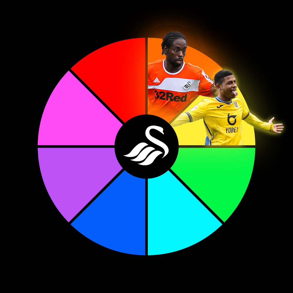 Swansea City Colour Wheel

Next up - Rhian Brewster 🟡

Which Swan comes to mind for Green?

#Swans #SCFC