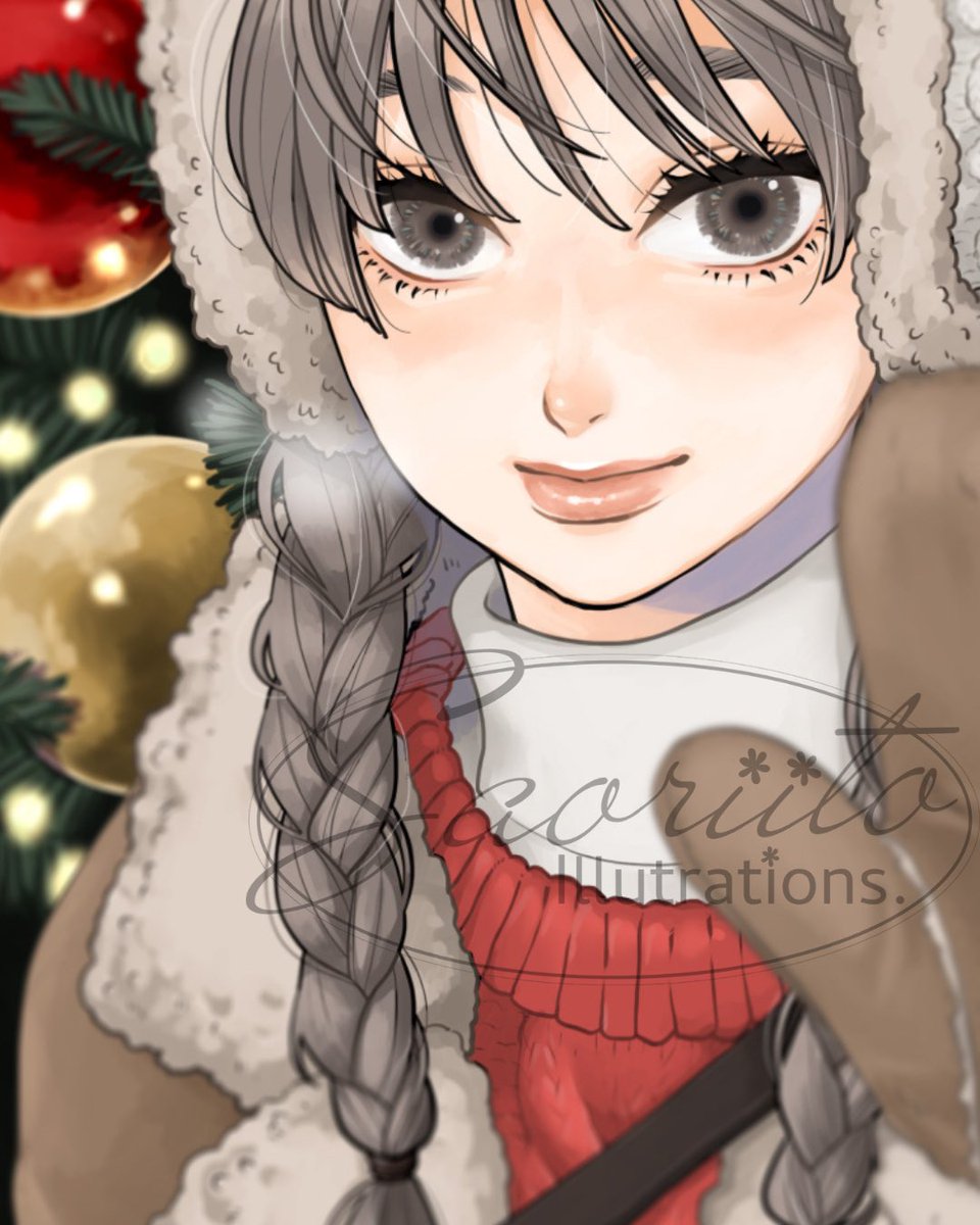 saori_illust72's tweet photo. #これを見た人は去年の12月の画像を貼る 
今年とはまた雰囲気ちがうけど、これはこれで気に入ってます☺️🎄✨ https://t.co/vyQToPpBIn