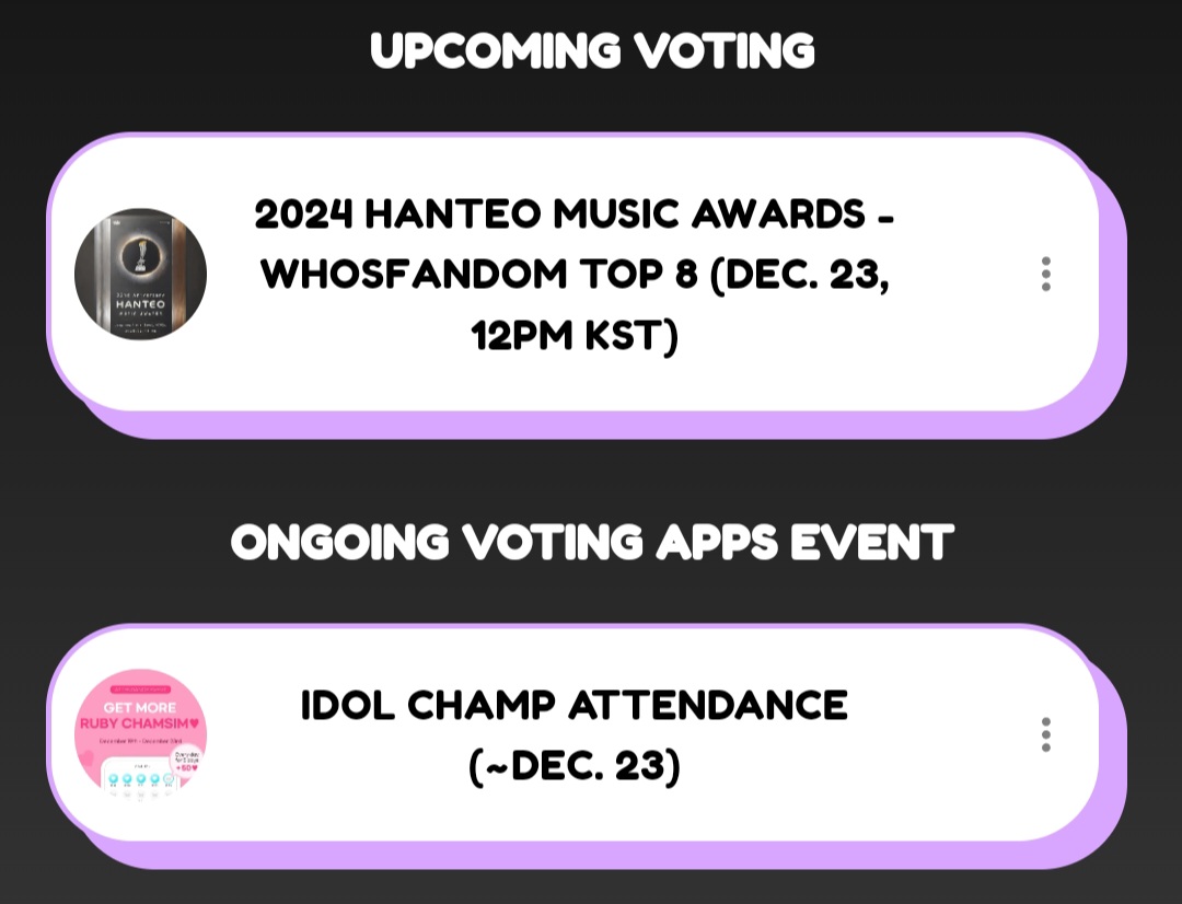 01Btsxarmy1's tweet photo. [🔔] RESET TIME - DAILY REMINDER

Let's start to collect on voting apps, ARMY! You can check the upcoming voting below! 👇

🔗 Guide: (https://t.co/MCoZ2nEjdb) https://t.co/LDAf0dPiBk