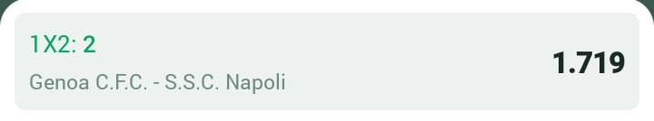jonsnowbets's tweet photo. 🐺TEKLİ
⏺Genoa-Napoli
Napoli avrupa liglerinde yok bu sezon tamamen lige odaklılar. Conte bu takımlar için yaratılan bi teknik direktör. Napoli'nin şampiyonluk yarışında hata yapmayacağını düşünüyorum. Napoli kazanır. Bol Şans
https://t.co/Kf8wrqhwoN
📊1.719 https://t.co/cji5pcaseE