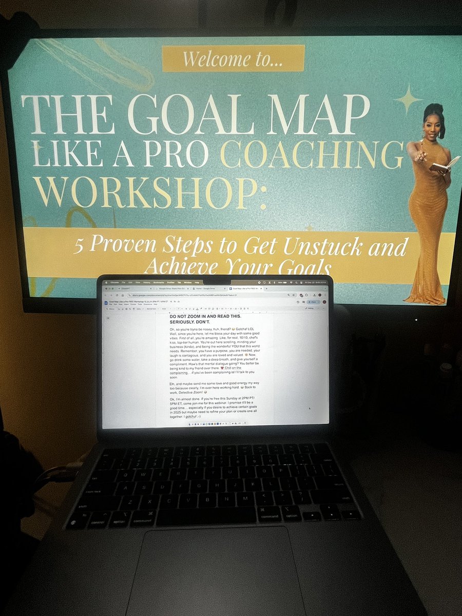 What are you up to right now? I’m putting the finishing touches on my free Goal Mapping Webinar, happening this Sunday at 2 PM PT. If you’re ready to create or refine your goal strategy for 2025, you don’t want to miss it! #SneakPeek 

👉🏾 Join me here: bit.ly/goalmaplikeapr…