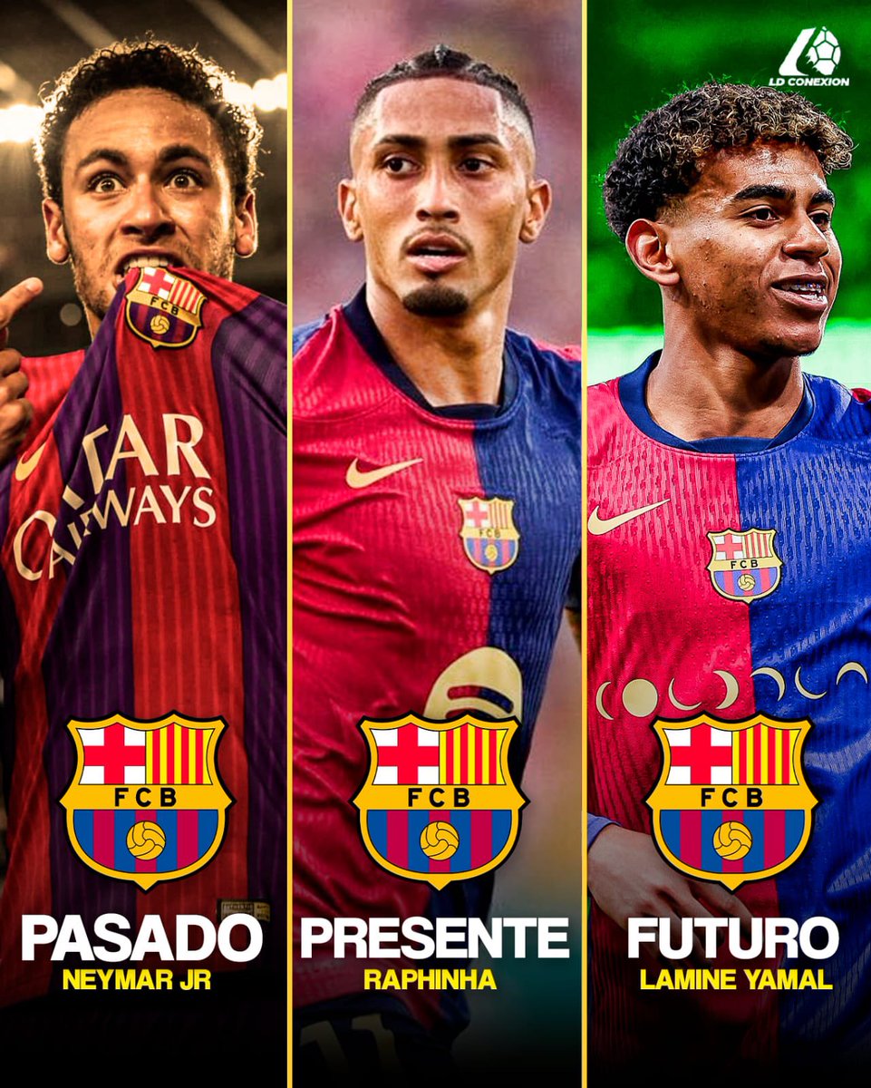 ldconexion's tweet photo. Si hablamos de calidad el Barcelona desborda.

Tendrá Yamal el balón de oro que no ganó Neymar ahora que no hay nadie que le haga sombra? 

Raphinha con grandes partidos se ha ganado su puesto. 

#LamineYamal #Neymar #raphinha #barcelona #barca #laliga #ChampionsLeague https://t.co/qMpbERQzbT