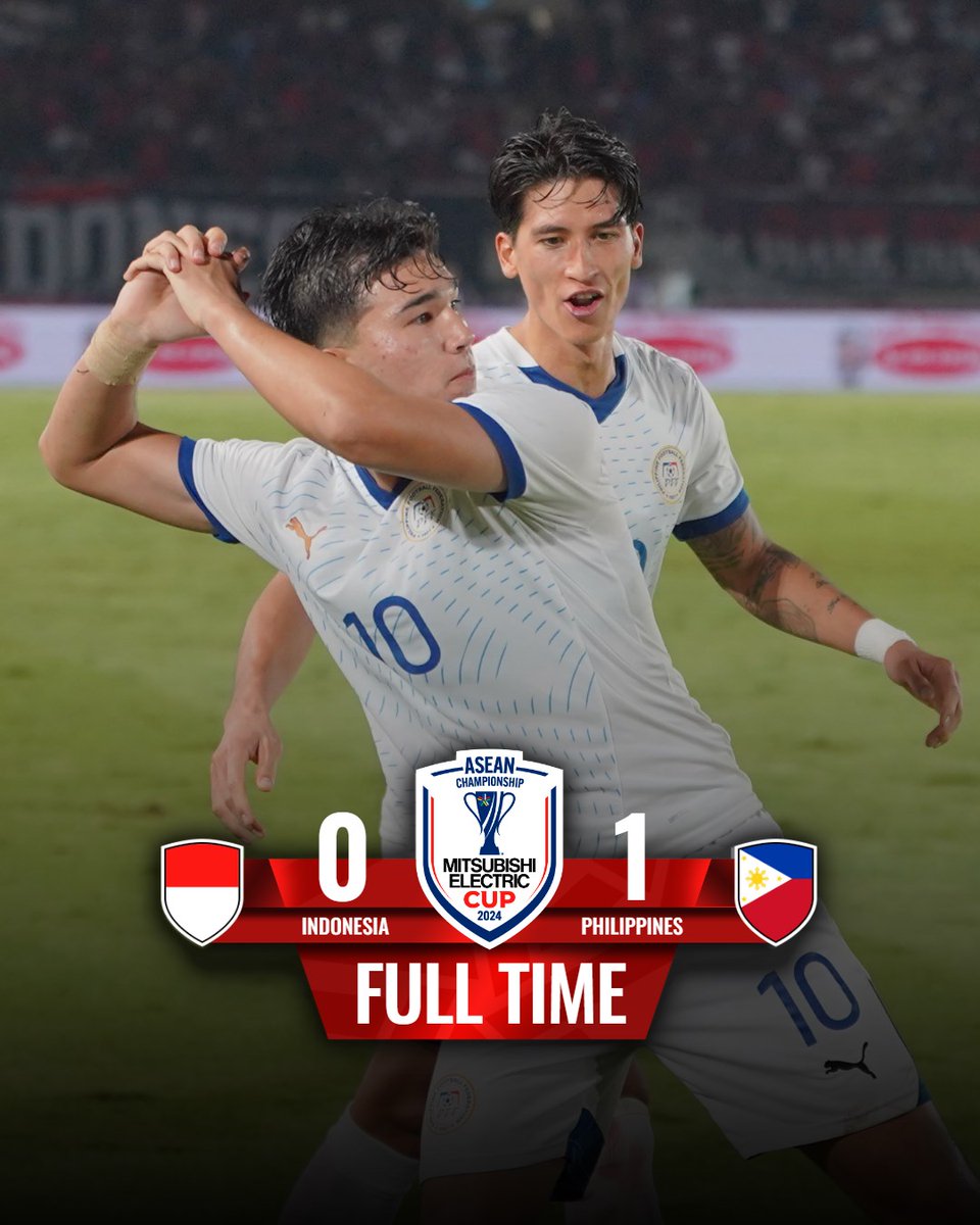 The Philippines defeat Indonesia and march on to the Semis 🇵🇭🤩

#MitsubishiElectricCup 
#ASEANUtdFC