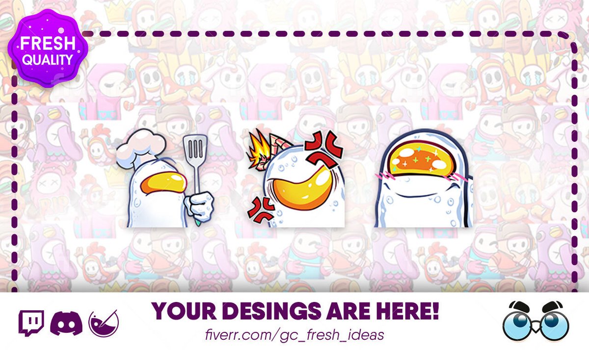 Nuevos emotes para nuestros followers en la plataforma morada!!! Estamos cooking, literalmente!!!