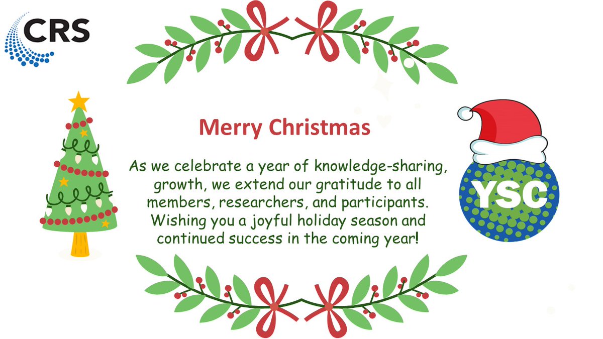 Young Scientist Committee YSC-CRS (@crs_ysc) on Twitter photo 🎄✨ The <a href="/CRS_YSC/">Young Scientist Committee YSC-CRS</a> team wishes you Merry Christmas and Happy New Year! May your holidays be filled with joy, peace, and happiness 🌟🎅 <a href="/CRSScience/">Controlled Release Society</a>
#MerryChristmas #HappyNewYear #holidayseason 🎄✨ The <a href="/CRS_YSC/">Young Scientist Committee YSC-CRS</a> team wishes you Merry Christmas and Happy New Year! May your holidays be filled with joy, peace, and happiness 🌟🎅 <a href="/CRSScience/">Controlled Release Society</a>
#MerryChristmas #HappyNewYear #holidayseason