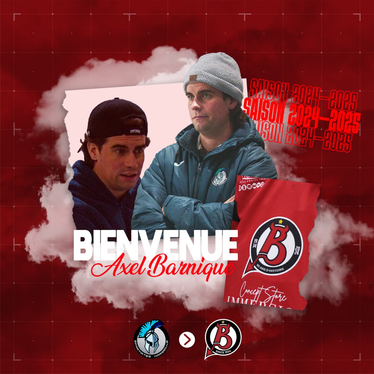 DiablesRouges05's tweet image. 👹 𝐈𝐍𝐅𝐎 𝐌𝐄𝐑𝐂𝐀𝐓𝐎 👹

Présenté par notre partenaire @MaRegionSud  !

𝐀𝐱𝐞𝐥 𝐁𝐀𝐑𝐍𝐈𝐐𝐔𝐄 rejoint le staff technique des Diables Rouges ! 🔥

Bienvenue Axel ! 🔴⚪

#AxelEstBriançonnais | #LetsGoDR