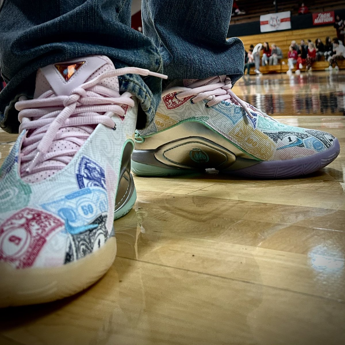 The hardwood at my niece’s basketball game was the perfect spot for this photo shoot. <a href="/nikebasketball/">Nike Basketball</a> definitely got me ready for the season with these #Lebron22Monopoly. Thanks again for the super cool surprise @nike. #YourSneakersAreDope #Lebron22 <a href="/nikestore/">Nike.com</a> #snkrs