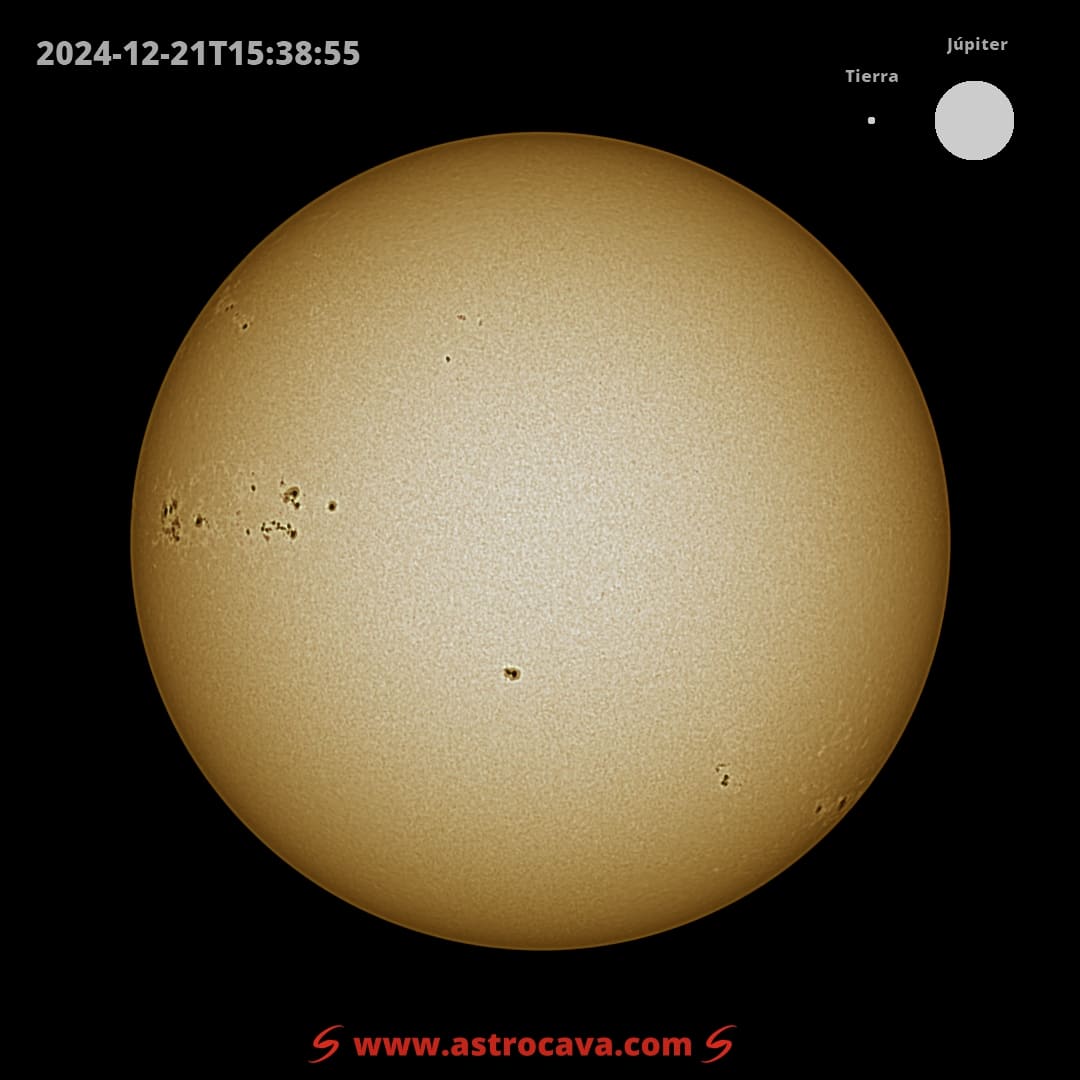 astrocava's tweet photo. El #Sol en el #SolsticioDeInvierno . #Seestar https://t.co/MR46lv0L1u