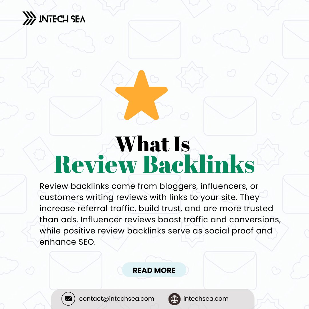 IntechSea's tweet photo. Review Backlinks

Review backlinks are created when bloggers, influencers, or customers write reviews of your product, service, or website, often including a backlink to your site in the process.

#seo #backlink #review #traffic #social #trust #website https://t.co/3iugMvHFSb