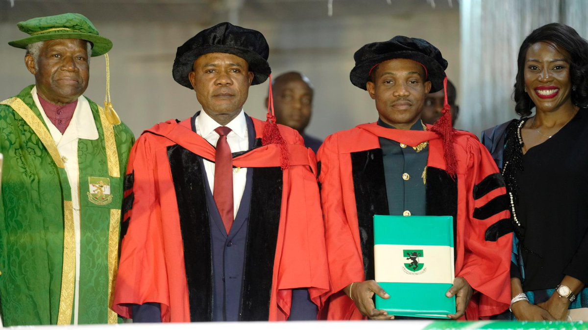 RealJerryEze's tweet photo. Today, I was conferred with the Award of DOCTOR OF DIVINITY (HONOURIS CAUSA) by One of Nigeria’s Foremost and Premier University- UNIVERSITY OF NIGERIA NSUKKA (UNN) at its 53RD CONVOCATION. It was Such a humbling moment for me . TO GOD BE ALL THE GLORY !Don’t forget to add Dr. next time…was joking . WHAT  GOD CANNOT DO DOES NOT EXIST !!!