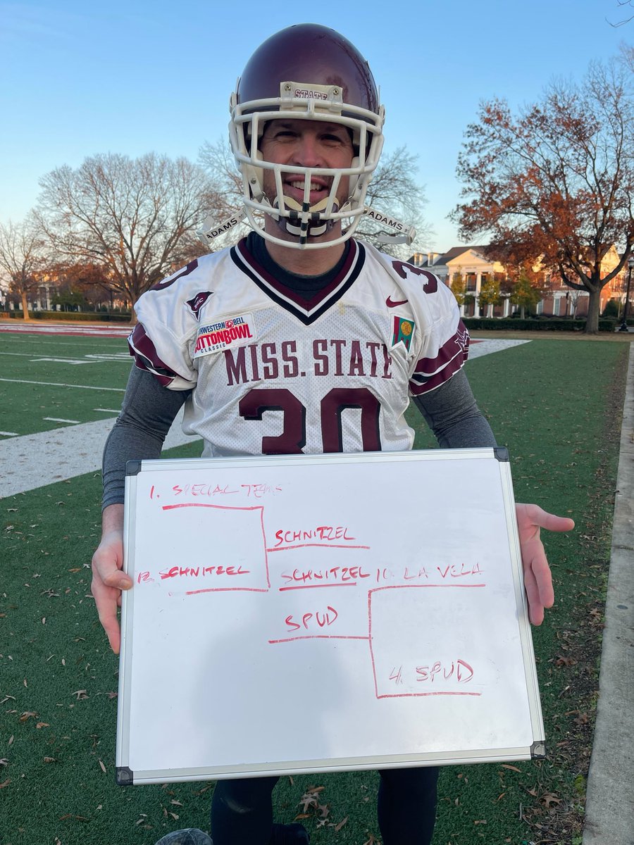 f3butlerfield's tweet photo. 17 Dawgs competed in the Capstone Football Playoff. Congrats to Team Schnitzel,MeeMaw,Beggar &amp; Lazy-Boy on a 56-21 win. MVP was Beggar with three picks including a pick six. 
The number of injuries will not be known until Sunday morning and will not be made public due to HIPAA. https://t.co/NTz2GG4kax