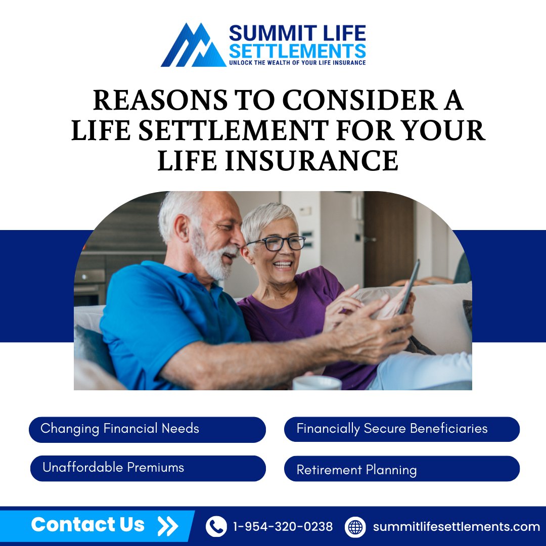 Summitlife_'s tweet image. Reasons to Consider a Life Settlement for Your Life Insurance:
1️⃣ Unaffordable Premiums
2️⃣ Financially Secure Beneficiaries
3️⃣ Retirement Planning
4️⃣ Changing Financial Needs

🌐 Learn more: summitlifesettlements.com

#LifeSettlement #FinancialPlanning #LifeInsuranceSolutions