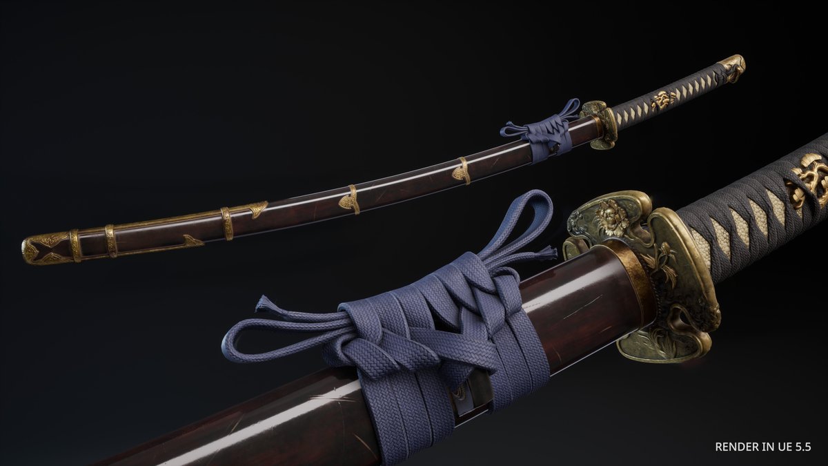 add one more version : the tachi to my upcoming pack, with blade longer than the katana 🙀
#UnrealEngine #blender3d #katana #samurai #japan #fab #UE5 #gamedev #indiedev #b3d