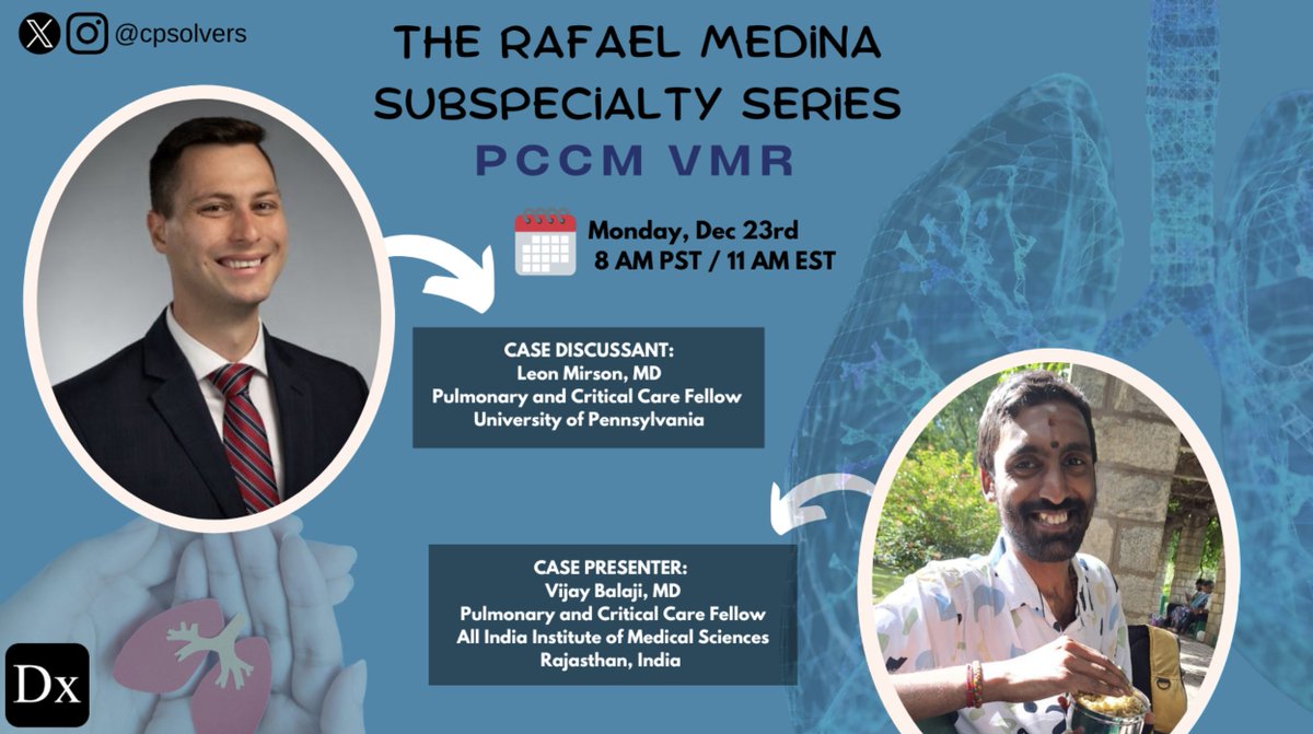 #MedTwitter - This VMR will take your breath away!🫁

Tune in to our PCCM VMR on Monday, December 23rd at 8AM PST/11AM EST🎧

Listen FREE using this link: bit.ly/31LWIKg