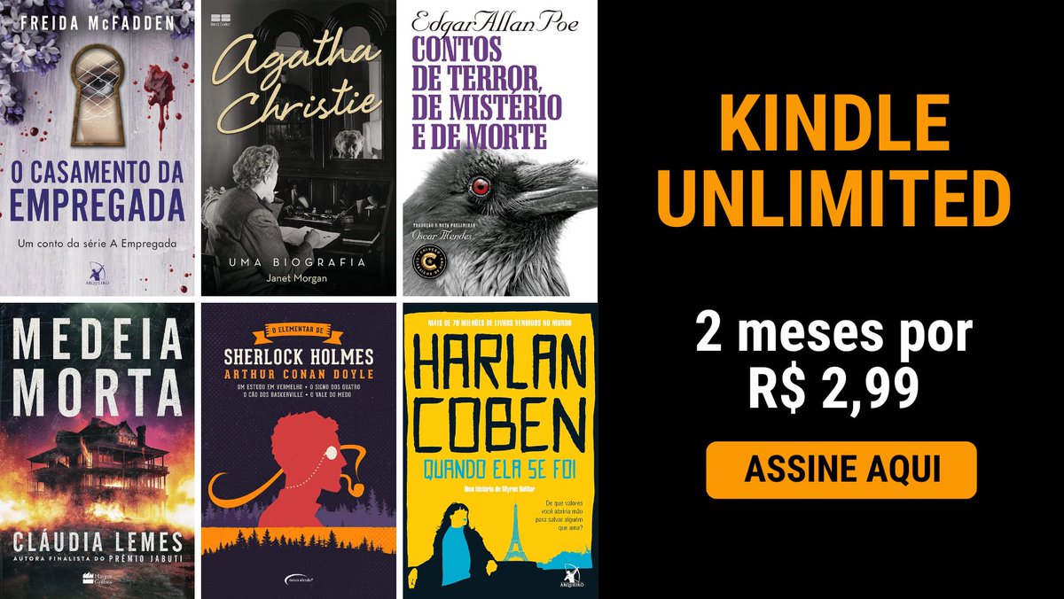 literapolicial's tweet photo. A promo do Kindle Unlimited voltou! São 2 meses por R$ 2,99, e na página do Literatura Policial eu separei dicas de leitura pra quem estiver pensando em assinar. Vale a pena ❤

✅ Assine com desconto: https://t.co/ka2jXH0cA8
✅ E-books pelo Unlimited: https://t.co/rbY4sNTmSC