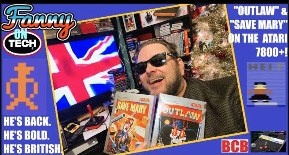ballistikcoffee's tweet photo. SAT on #BCB! #FannyOnTech is BACK! Yes, again! This time, hes #unboxing & playing #Outlaw & #SaveMary on the #Atari #7800Plus! These 2 #games R classics, but how will they hold up 2 a #childstar from the 80s? Lets take a look! 8p CST! @Atari #Gaming Click: https://t.co/Ic0Nglswff https://t.co/FNsubCe2al