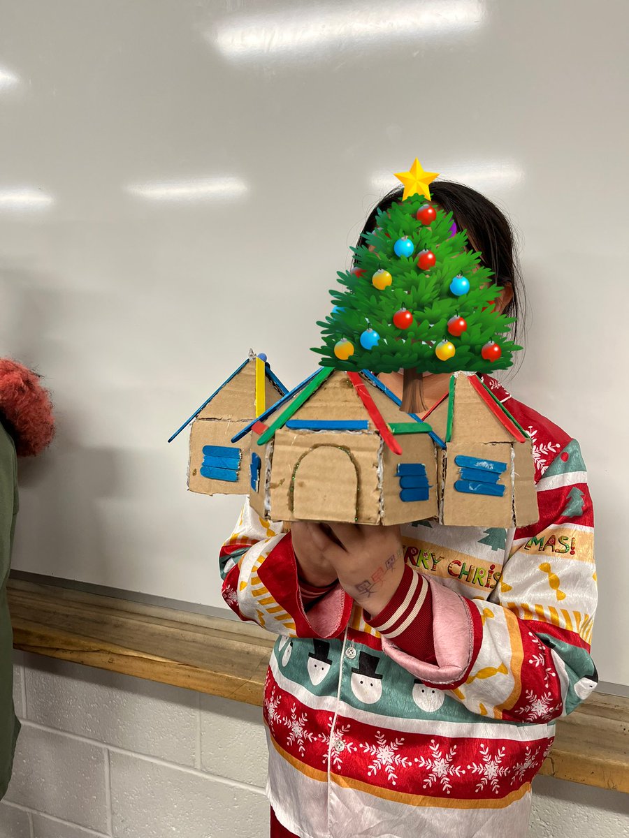 StBernBears's tweet image. Ms. Naumik’s grade 5/6 class used their knowledge of metric units to plan, design & measure their own gingerbread houses yesterday. Christmas math is so much fun! 🎄📏 @WCDSBLearns #wcdsbmath