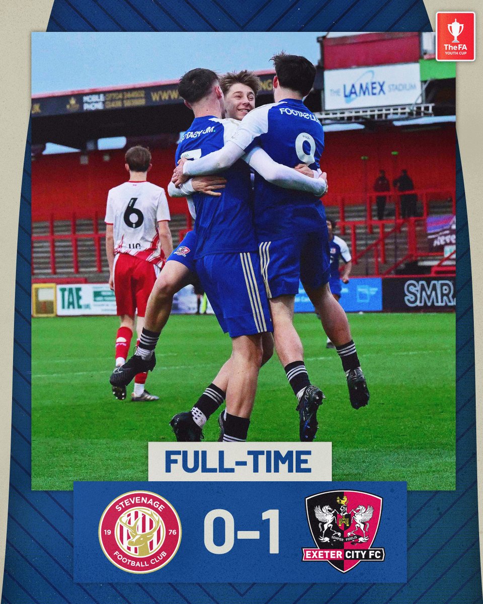 ⏱️ FULL-TIME | <a href="/StevenageYouth/">Stevenage FC Academy</a> U18 0️⃣ City U18 1️⃣

YOU FOURTH ROUND GRECIANS 😍😍😍