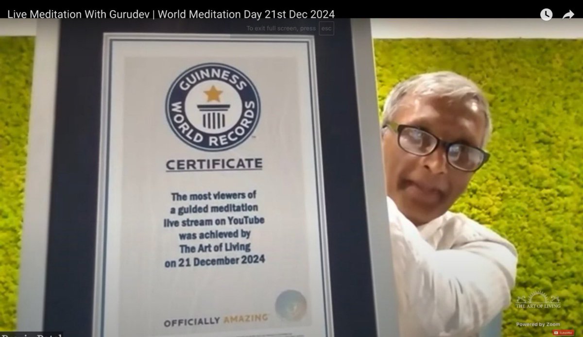 The <a href="/ArtofLiving/">The Art of Living</a>  just made yet another world record today! 🎉👏🏻

#WorldMeditationDay