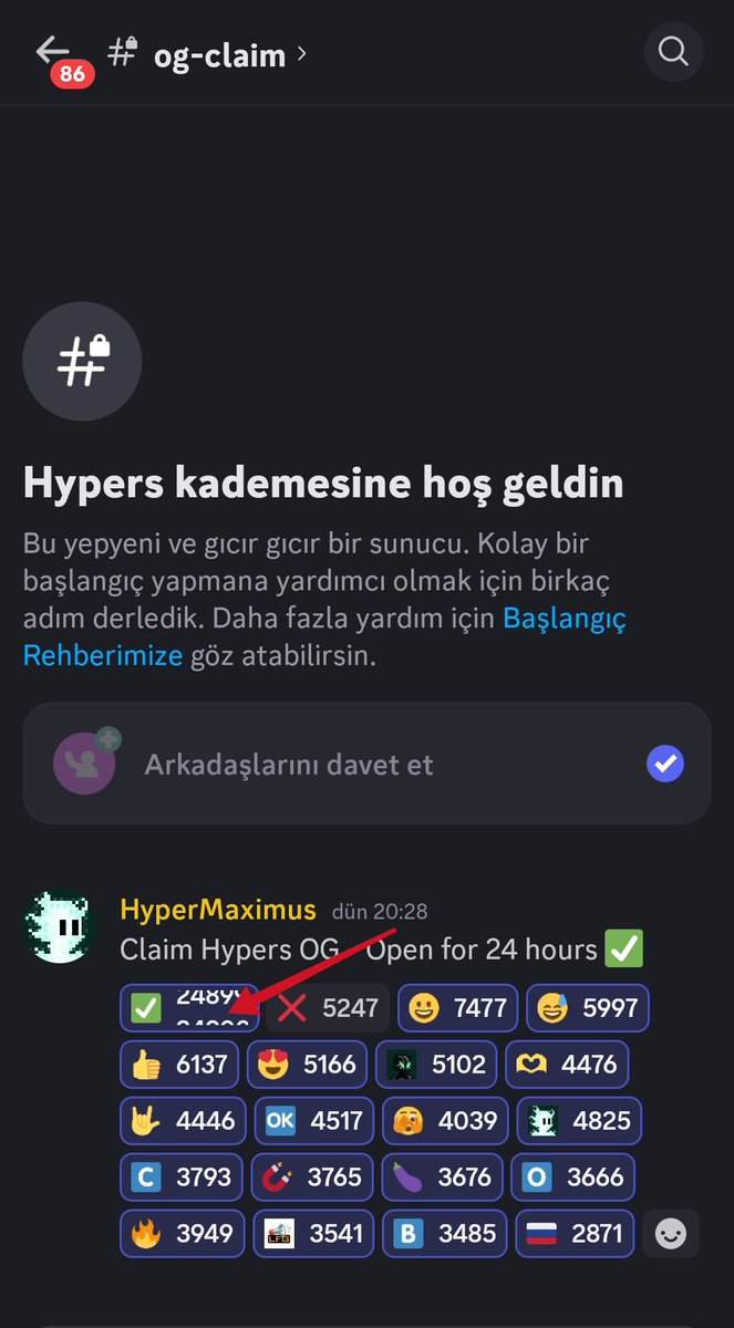 EmkoWeb3's tweet photo. Selamlar arkadaşlar daha önce paylaştığım @HypersOnHL NFT koleksiyonu için OG rolü alıyoruz, daha önce #discorda katılım yapmıştık kapanmadan önce şu an kapalı yeni girmek isteyenler için ve dün OG rol claim getirdiler almayı unutmayın çok zorladım belki de 1 , 2 saat durmadan ✅ emojisine tıkladım sonunda aldım rolü 🙏
Rolün kapanmasına çok az bir süre kaldı geç olmadan şansınızı deneyin @HyperliquidX ağının OG #NFT koleksiyonu olacak.
ADIMLARI TAKİP EDİN :
1) Önce Discorda giriş yapın https://t.co/7iJ8lyAWOl
2) Daha sonra # og-claim yerini bulun tıklayın kanala giriş yapın
3) Kanala giriş yaptıktan sonra ✅ emojisine tıklayarak spamlayın sonunda sizi #OG kanalına atacak eğer başarırsanız isminizin altında şöyle OG yazacak.
Güncellemeler oldukça sizi bilgilendirmeye devam edeceğim bu proje ile ilgili
#NFT #Hyperliquid #Hyper
