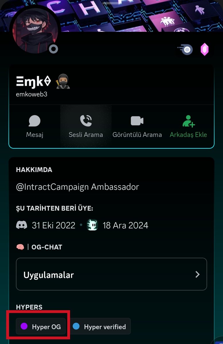 EmkoWeb3's tweet photo. Selamlar arkadaşlar daha önce paylaştığım @HypersOnHL NFT koleksiyonu için OG rolü alıyoruz, daha önce #discorda katılım yapmıştık kapanmadan önce şu an kapalı yeni girmek isteyenler için ve dün OG rol claim getirdiler almayı unutmayın çok zorladım belki de 1 , 2 saat durmadan ✅ emojisine tıkladım sonunda aldım rolü 🙏
Rolün kapanmasına çok az bir süre kaldı geç olmadan şansınızı deneyin @HyperliquidX ağının OG #NFT koleksiyonu olacak.
ADIMLARI TAKİP EDİN :
1) Önce Discorda giriş yapın https://t.co/7iJ8lyAWOl
2) Daha sonra # og-claim yerini bulun tıklayın kanala giriş yapın
3) Kanala giriş yaptıktan sonra ✅ emojisine tıklayarak spamlayın sonunda sizi #OG kanalına atacak eğer başarırsanız isminizin altında şöyle OG yazacak.
Güncellemeler oldukça sizi bilgilendirmeye devam edeceğim bu proje ile ilgili
#NFT #Hyperliquid #Hyper