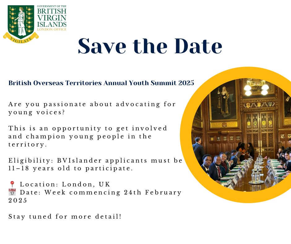 Save the Date!

We want to hear from young Virgin Islanders who are passionate about advocating for young voices. 

#YouthVoices #OTYS2025 #BVI