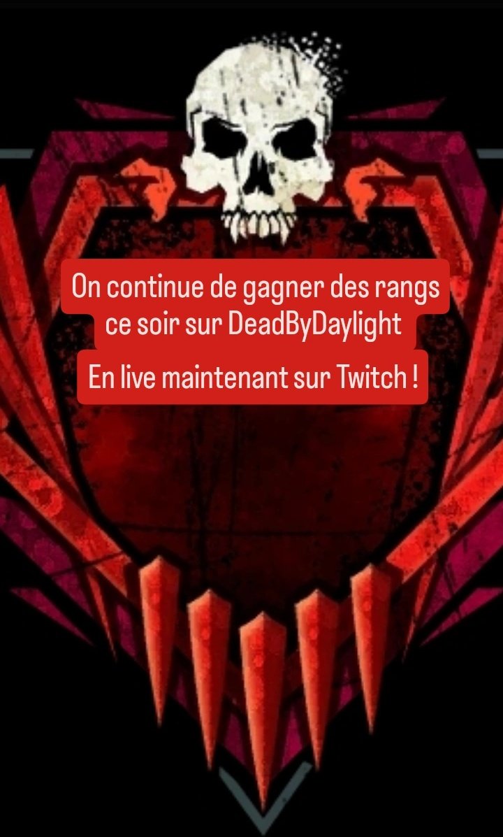 En live sur DeadByDaylight !
Twitch.tv/collins