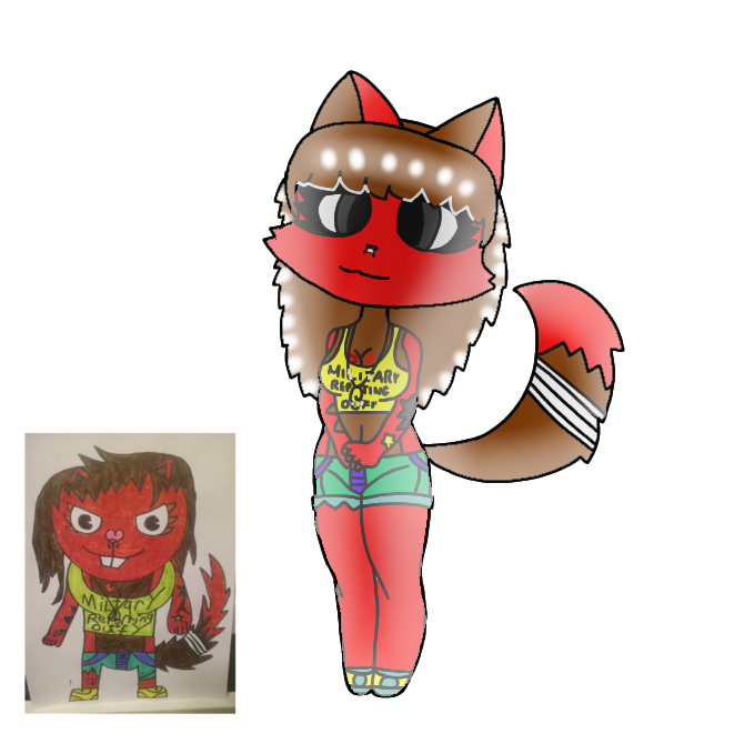ScenieCabbie's tweet photo. Jellia the military wolf 🐺✨❤️💛💚🤎🪖
#ArtTrade #WolfGirl #SoldierGirl #DigitalArt #SexyGirl #EmoGirl #AUArt #Purrloinverse #RedArt #BrownArt #JeansShorts #HotGirl #FurryArt #ArtTrading #Bandages #WolfFurry #HappyTreeFriends #PNGArt #Jellia #CuteArt #CroppedTop #Necklace https://t.co/7jthksPTt2