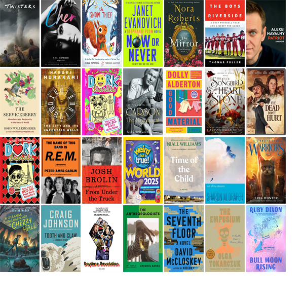 EWMLibrary's tweet photo. This week the Easthampton Public Library has 177 new books and six new movies.  New items include Twisters, Cher, The Snow Thief, Now or Never, The Mirror, The Boys of Riverside, Patriot, The Serviceberry, and The City and Its Uncertain Walls. https://t.co/TGTCCba9hE https://t.co/YZvXFPJeEE