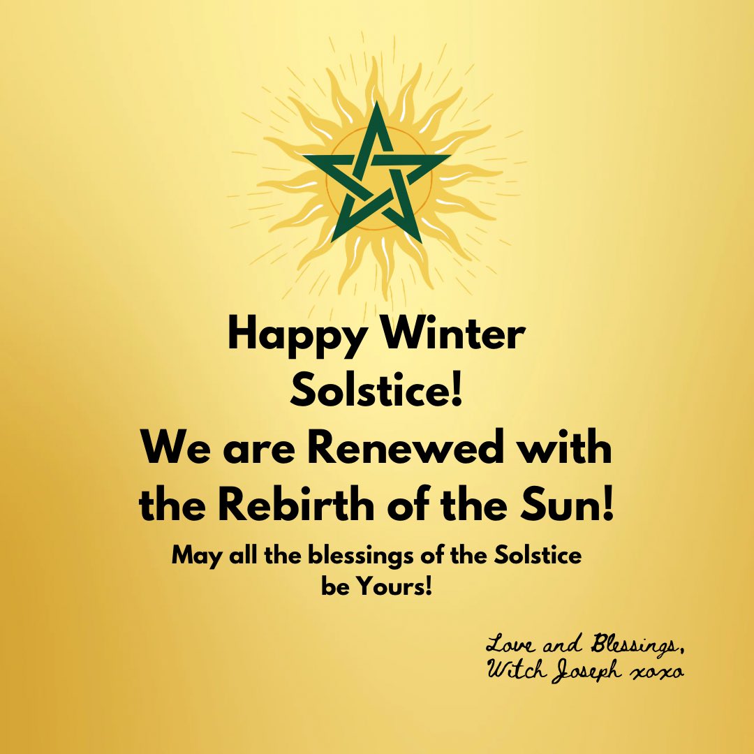JosephCollierS2's tweet image. We want to wish everyone a wonderful celebration of the Winter Solstice May all the blessings of the Light be yours now and in the coming seasons. We are renewed and we carry the reborn Light with us…we are Light Bringers ❤️ ☀️ 💚 

#WinterSolstice #holiday2024 #yuletide