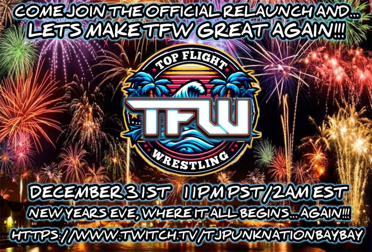 TFW is officially signing new talent for our relaunch, if anyone is interested please comment here of dm. New shows start LIVE on New Year's Eve! LFG! #CAW #WrestlingCommunity #efed #esports #twitch #WWE2K24