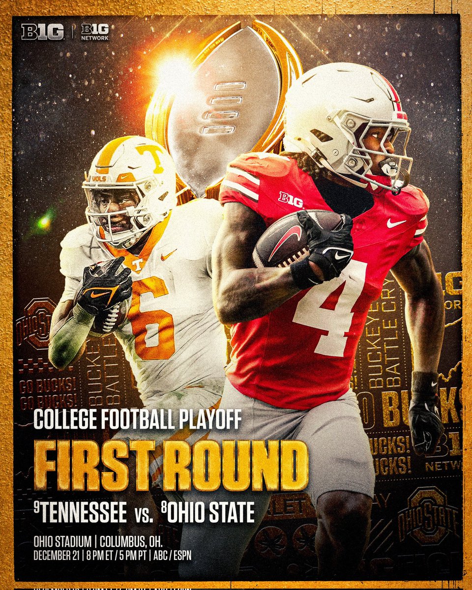 orion_nwsf's tweet photo. Im Going Live at 5pm Pacific Time on YouTube at NW Sports Fanatics !!

College Football Playoffs 1st Round Game

#9 Tennessee vs #8 Ohio State 
Live Play-By-Play and Reactions !! 🏟🏈 

#NCAA #Tennessee #OhioState https://t.co/HyHCYFOyaX