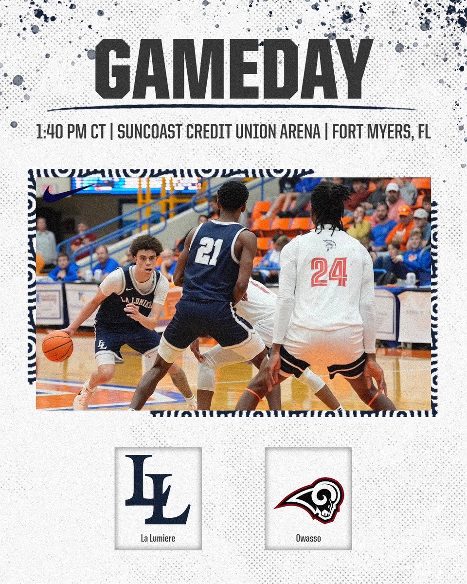 La Lumiere Boys Basketball (@lalubasketball) on Twitter photo Saturday Hoops <a href="/CityOfPalmsBKB/">City of Palms Classic</a> 🌴🏀
🆚 Owasso HS (OK)
⏰ 1:40pm CT
📍 Fort Myers, FL
📺 ballertv.com/streams/vs-202… Saturday Hoops <a href="/CityOfPalmsBKB/">City of Palms Classic</a> 🌴🏀
🆚 Owasso HS (OK)
⏰ 1:40pm CT
📍 Fort Myers, FL
📺 ballertv.com/streams/vs-202…